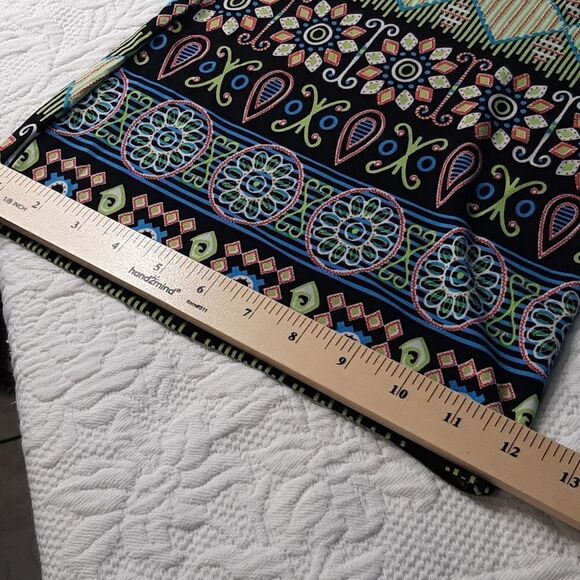 Colorful Flowy Wide Leg Multi-Print Pants - Picture 7 of 7